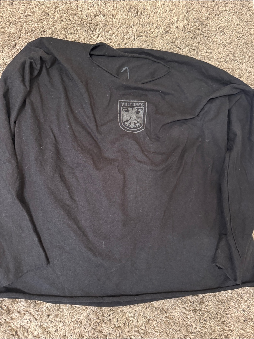 Yeezy vultures Black Long-Sleeve Crewneck Shirt